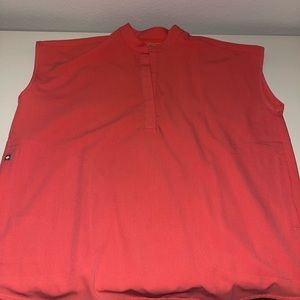 Coral Figs Scrub Top